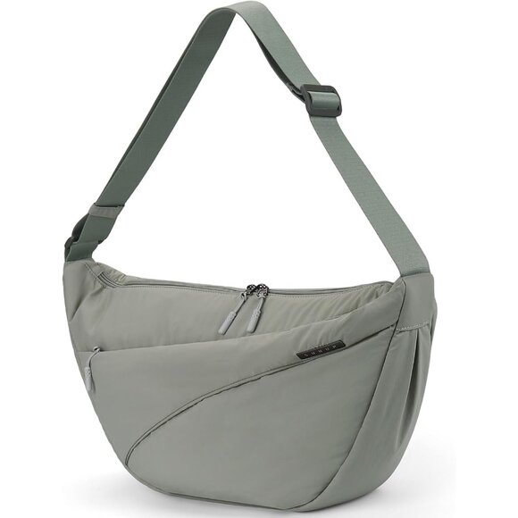 Handbags - Nylon Crescent Crossbody Bag Unisex Lightweight Travel Shoulder Bag